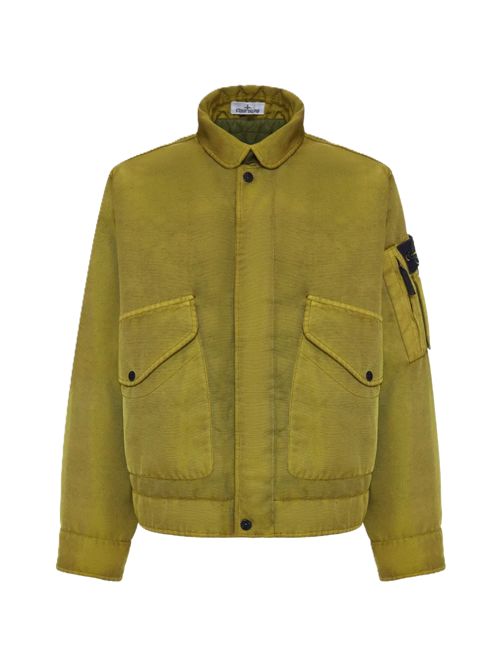 Giacca con zip e logo Stone Island | L2S15 4100035 S0442V005R CACTUS